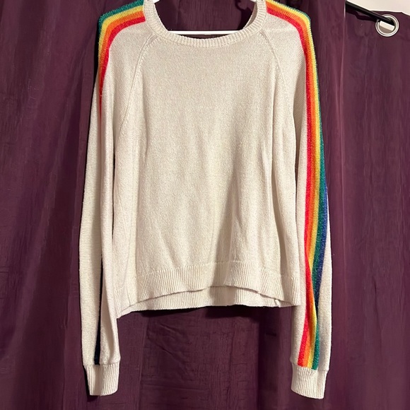 Cloud Chaser Sweaters - Cloud chaser cream and rainbow light sweater